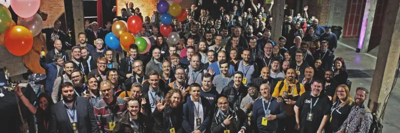 Umbraco Community Group photo at the Umbraco UK Festival.